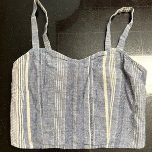 Express demin crop top size small